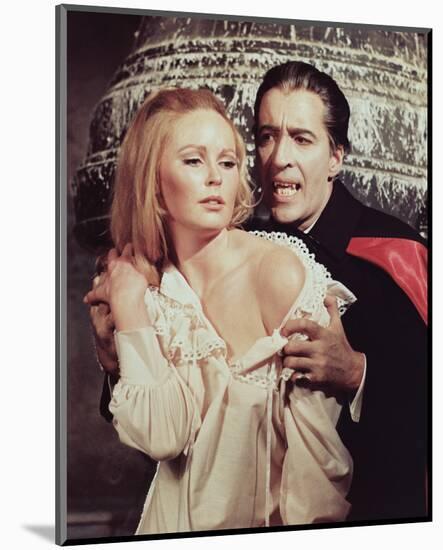Christopher Lee & Veronica Carlson-null-Mounted Photo