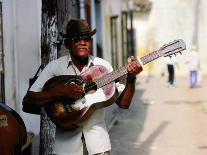 Guitar-Playing Troubador, Trinidad, Sancti Spiritus, Cuba-Christopher P Baker-Mounted Photographic Print