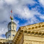 State and National U.S. Flags, Annapolis, Maryland, USA-Christopher Reed-Framed Premier Image Canvas