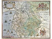 A Map of Westmorland and Cumberland, 1576-Christopher Saxton-Giclee Print