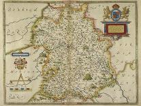 Map Of Lancashire-Christopher Saxton-Giclee Print