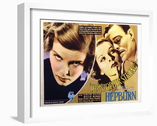 Christopher Strong, Katharine Hepburn, Colin Clive, 1933-null-Framed Photo