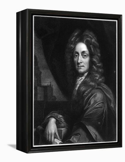 Christopher Wren, English Architect, Mathematician and Physicist, 1833-null-Framed Premier Image Canvas