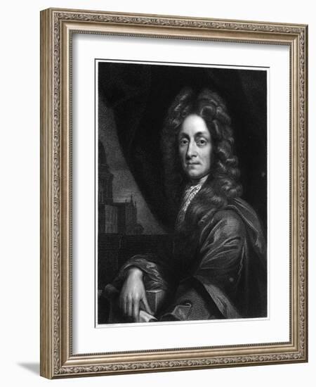 Christopher Wren, English Architect, Mathematician and Physicist, 1833-null-Framed Giclee Print