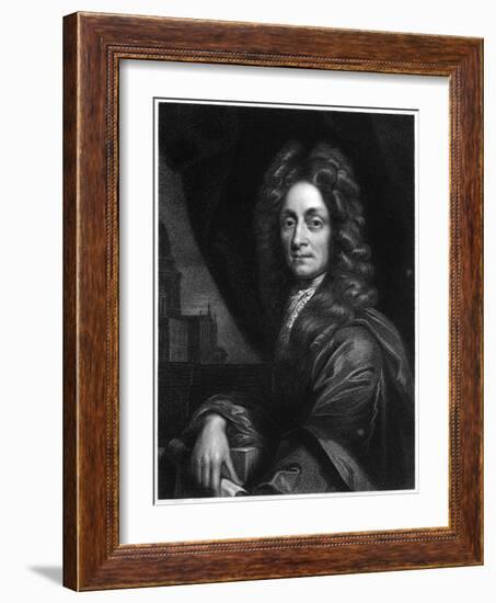 Christopher Wren, English Architect, Mathematician and Physicist, 1833-null-Framed Giclee Print