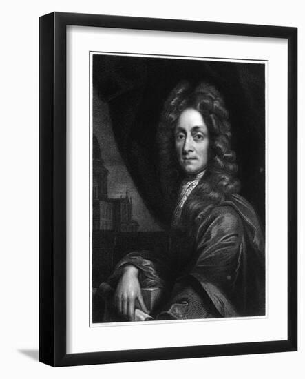 Christopher Wren, English Architect, Mathematician and Physicist, 1833-null-Framed Giclee Print