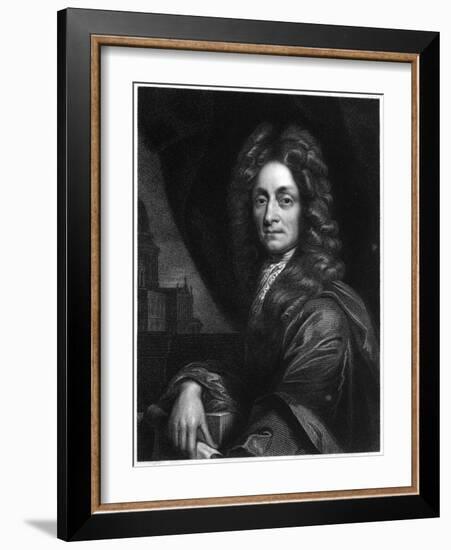 Christopher Wren, English Architect, Mathematician and Physicist, 1833-null-Framed Giclee Print