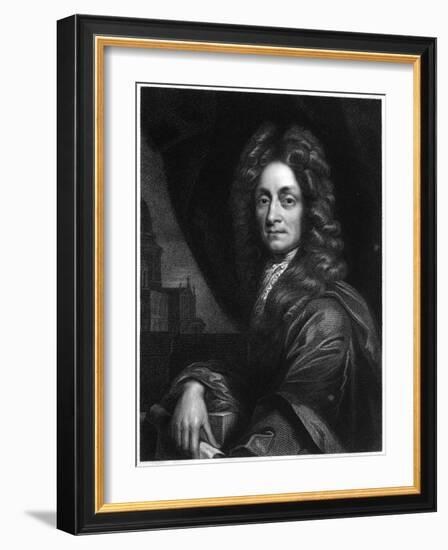 Christopher Wren, English Architect, Mathematician and Physicist, 1833-null-Framed Giclee Print
