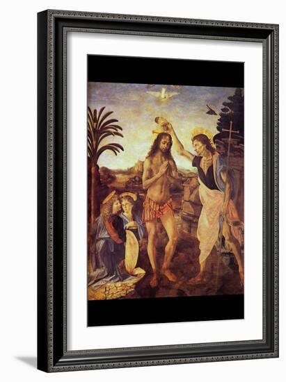 Christs Baptism I-Leonardo da Vinci-Framed Art Print