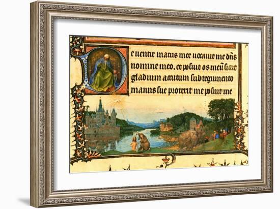 Christs Baptism-Jan van Eyck-Framed Art Print