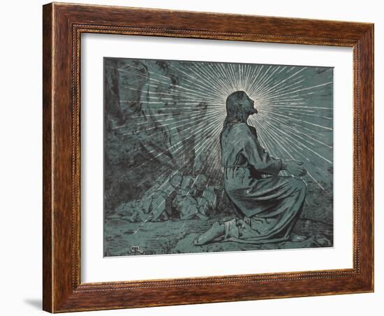 Christus am Ölberg-Hans Thoma-Framed Giclee Print