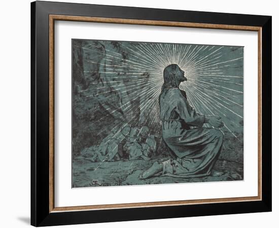 Christus am Ölberg-Hans Thoma-Framed Giclee Print