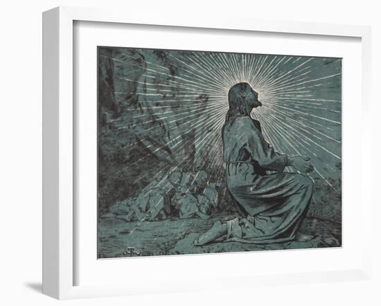 Christus am Ölberg-Hans Thoma-Framed Giclee Print