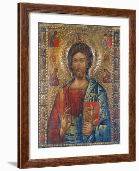 Christus Pantokrator-Moldau-Schule Ikone-Framed Giclee Print