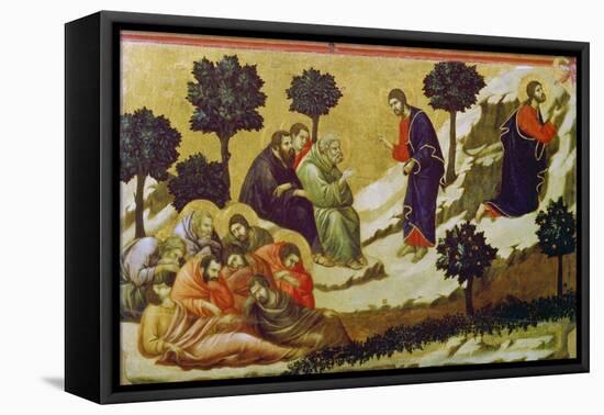 Christus Und Die Schlafenden Juenger Am Oelberg-Duccio di Buoninsegna-Framed Premier Image Canvas