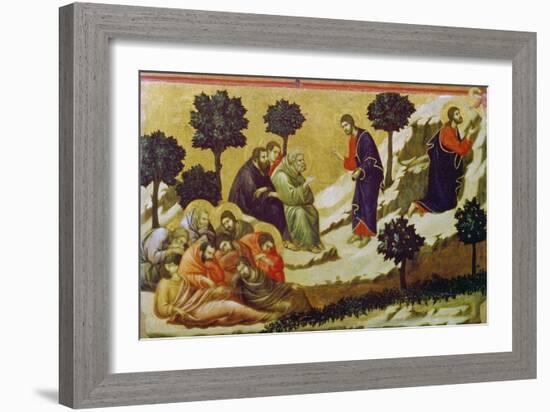 Christus Und Die Schlafenden Juenger Am Oelberg-Duccio di Buoninsegna-Framed Giclee Print