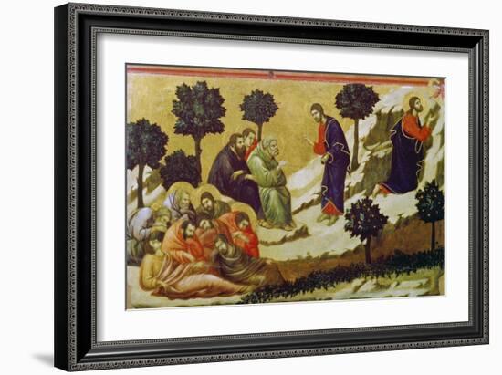 Christus Und Die Schlafenden Juenger Am Oelberg-Duccio di Buoninsegna-Framed Giclee Print