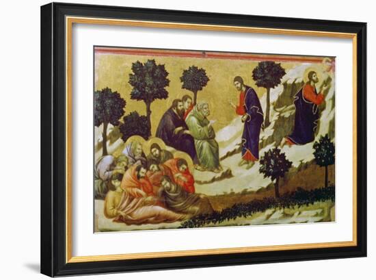 Christus Und Die Schlafenden Juenger Am Oelberg-Duccio di Buoninsegna-Framed Giclee Print