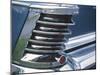 Chrome Fin on Blue Car-null-Mounted Photographic Print