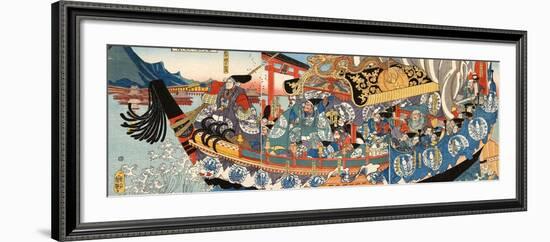 Chronicle of the Rise and Fall of the Minamoto and Taira Clans, Genpei Seisuiki-Yoshitsuya Utagawa-Framed Giclee Print