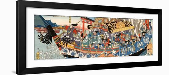 Chronicle of the Rise and Fall of the Minamoto and Taira Clans, Genpei Seisuiki-Yoshitsuya Utagawa-Framed Giclee Print