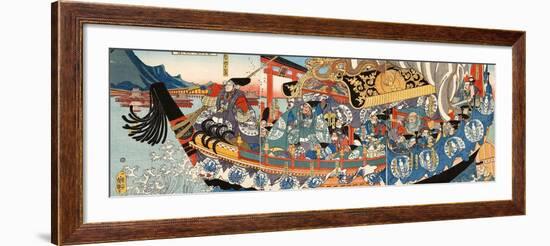 Chronicle of the Rise and Fall of the Minamoto and Taira Clans, Genpei Seisuiki-Yoshitsuya Utagawa-Framed Giclee Print