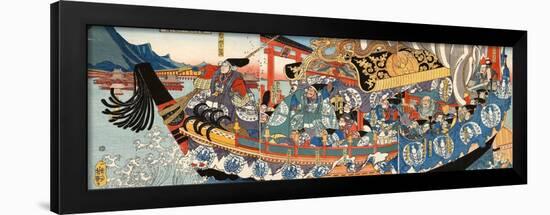 Chronicle of the Rise and Fall of the Minamoto and Taira Clans, Genpei Seisuiki-Yoshitsuya Utagawa-Framed Giclee Print