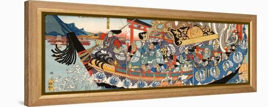 Chronicle of the Rise and Fall of the Minamoto and Taira Clans, Genpei Seisuiki-Yoshitsuya Utagawa-Framed Premier Image Canvas