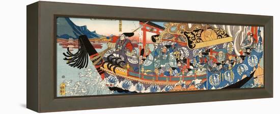 Chronicle of the Rise and Fall of the Minamoto and Taira Clans, Genpei Seisuiki-Yoshitsuya Utagawa-Framed Premier Image Canvas