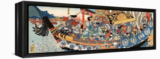 Chronicle of the Rise and Fall of the Minamoto and Taira Clans, Genpei Seisuiki-Yoshitsuya Utagawa-Framed Premier Image Canvas