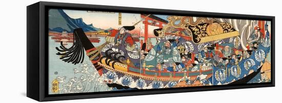 Chronicle of the Rise and Fall of the Minamoto and Taira Clans, Genpei Seisuiki-Yoshitsuya Utagawa-Framed Premier Image Canvas