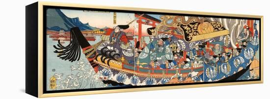 Chronicle of the Rise and Fall of the Minamoto and Taira Clans, Genpei Seisuiki-Yoshitsuya Utagawa-Framed Premier Image Canvas