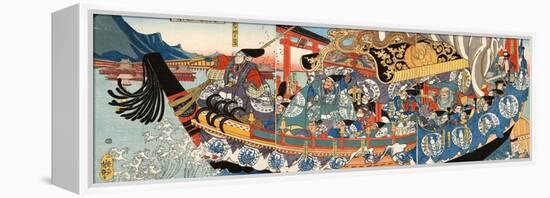 Chronicle of the Rise and Fall of the Minamoto and Taira Clans, Genpei Seisuiki-Yoshitsuya Utagawa-Framed Premier Image Canvas