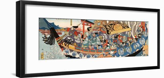 Chronicle of the Rise and Fall of the Minamoto and Taira Clans, Genpei Seisuiki-Yoshitsuya Utagawa-Framed Giclee Print