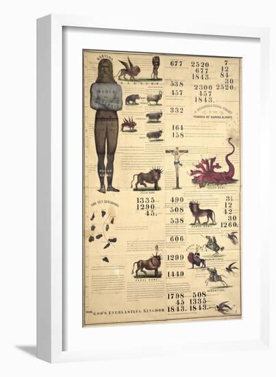 Chronological Chart of the Visions of Daniel and John, 1843--Framed Giclee Print