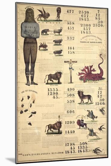 Chronological Chart of the Visions of Daniel and John, 1843-null-Mounted Giclee Print