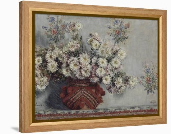 Chrysanthèmes-Claude Monet-Framed Premier Image Canvas