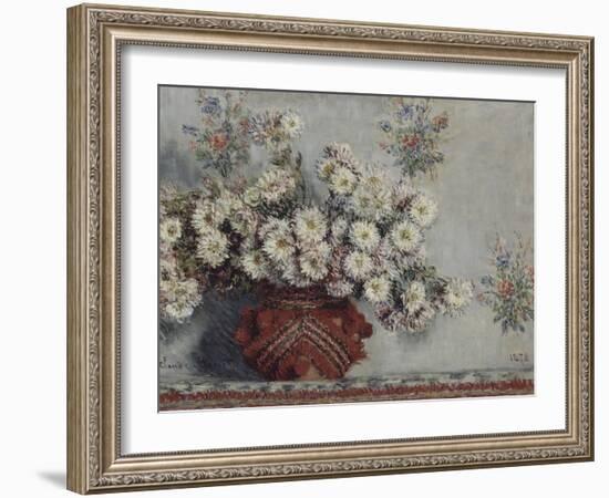 Chrysanthèmes-Claude Monet-Framed Giclee Print