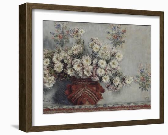 Chrysanthèmes-Claude Monet-Framed Giclee Print