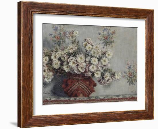 Chrysanthèmes-Claude Monet-Framed Giclee Print