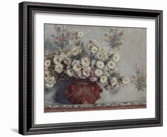 Chrysanthèmes-Claude Monet-Framed Giclee Print