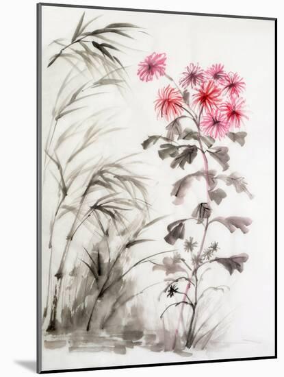 Chrysanthemum and Bamboo-Surovtseva-Mounted Art Print