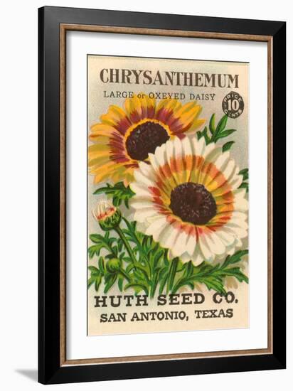 Chrysanthemum Seed Packet-null-Framed Art Print