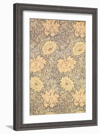 "Chrysanthemum" Wallpaper Design, 1876-William Morris-Framed Giclee Print