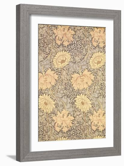 "Chrysanthemum" Wallpaper Design, 1876-William Morris-Framed Giclee Print