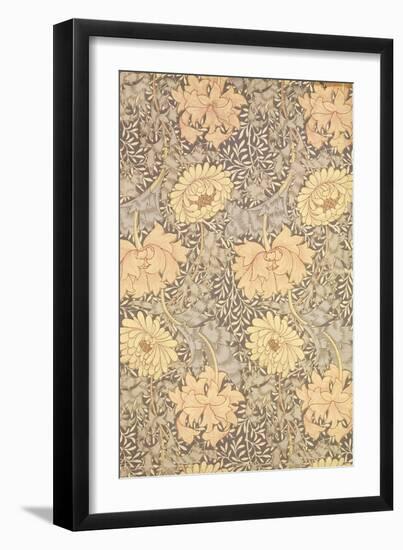 "Chrysanthemum" Wallpaper Design, 1876-William Morris-Framed Giclee Print