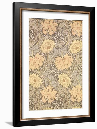 "Chrysanthemum" Wallpaper Design, 1876-William Morris-Framed Giclee Print