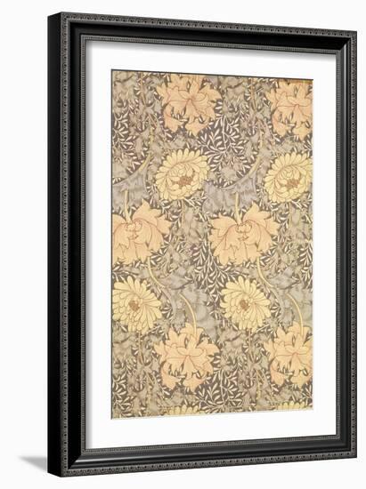 "Chrysanthemum" Wallpaper Design, 1876-William Morris-Framed Giclee Print