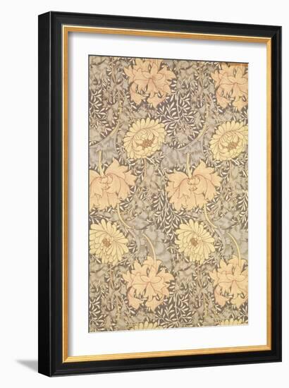 "Chrysanthemum" Wallpaper Design, 1876-William Morris-Framed Giclee Print