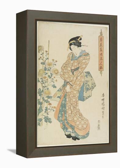 Chrysanthemums, 1830-1844-Utagawa Kunisada-Framed Premier Image Canvas